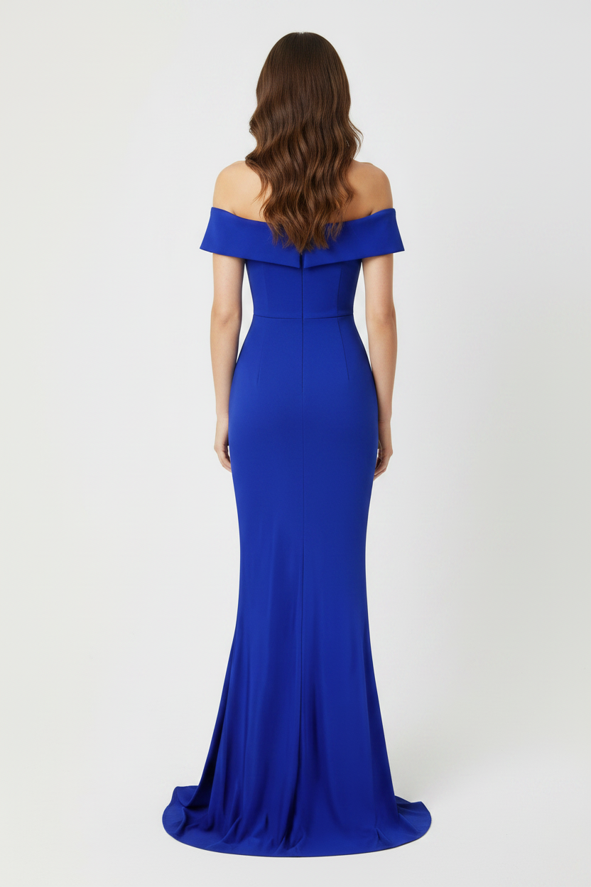 Royal Blue Off-Shoulder Elegant Prom Mermaid Dress