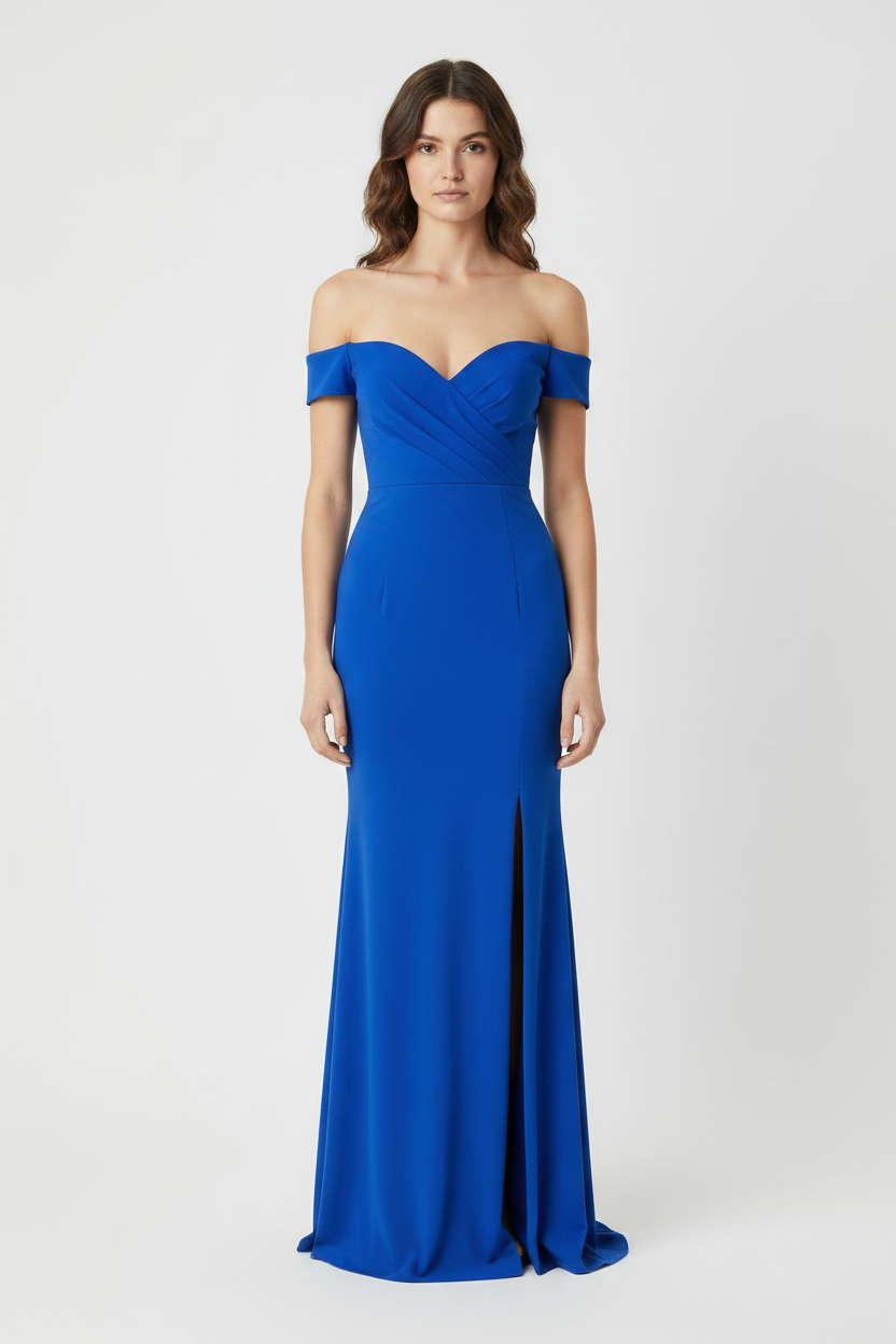 Royal Blue Off-Shoulder Elegant Prom Mermaid Dress