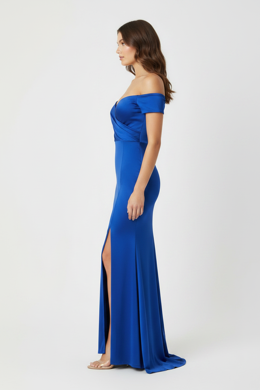 Royal Blue Off-Shoulder Elegant Prom Mermaid Dress